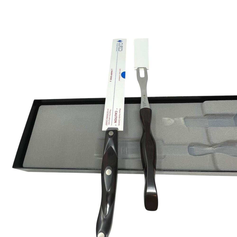 Cutco #1834CD Premium Carving Set Open Gift Box 9” Carver Knife & Fork USA - Picture 3 of 13